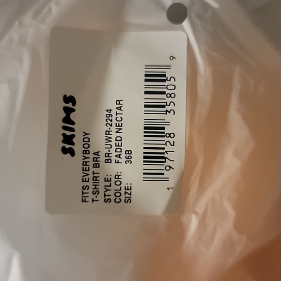 SKIMS TSHIRT BRA - FADED NECTAR - 36B - Picture 5 of 6